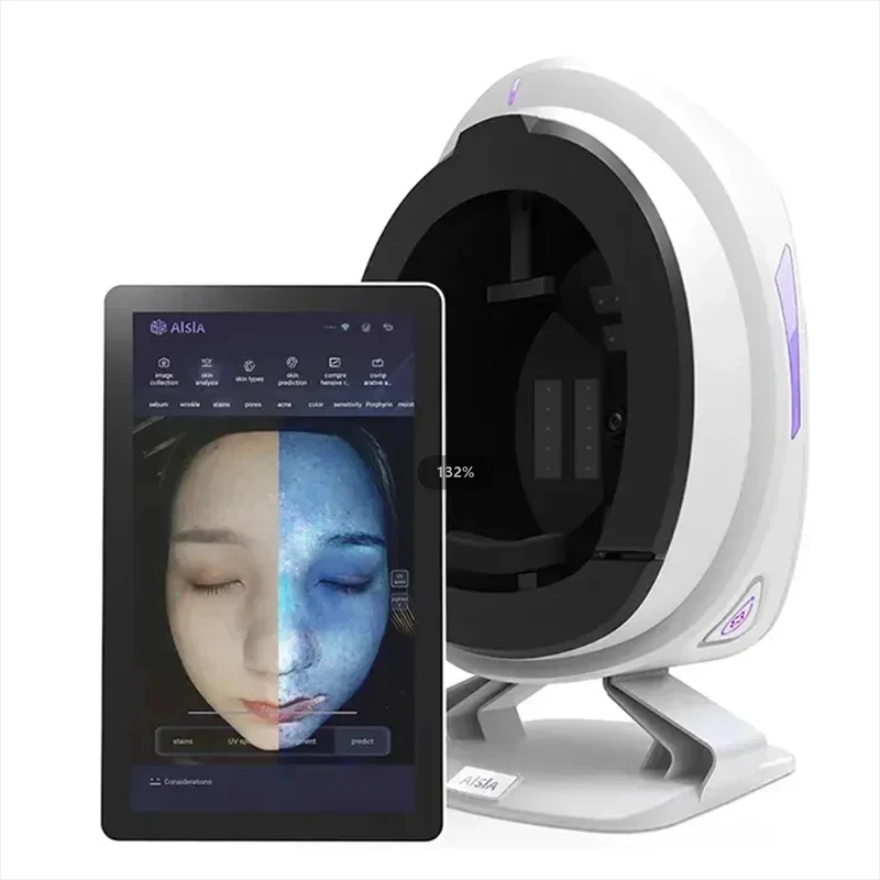 15.6-Inch AI Skin Magic Mirror - 3D Facial Analysis & Personalized Skincare Report Non-Contact Skin Mapping Device