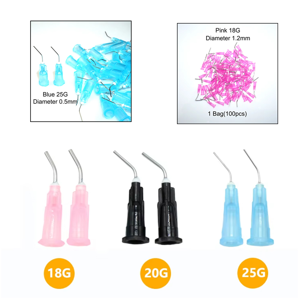 100Pcs Dental Endo Irrigation Needle Tips Root Canal Lateral Irrigation Needles Dental Tooth Cleaning Accessories for Dentists