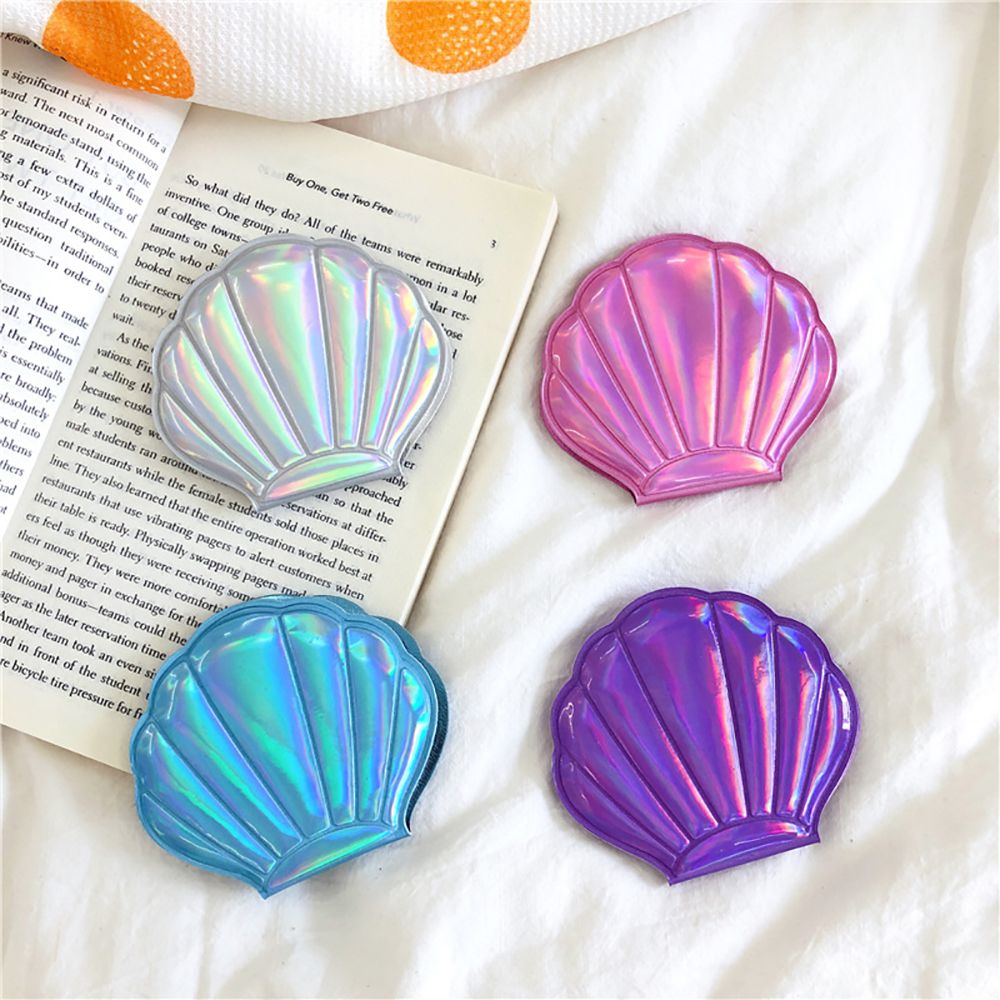 Portable Foldable Gift Dressing Student Travel Shell Vanity Mirror Pocket Cosmetic Mirror Compact Mirror Mini Makeup Mirror