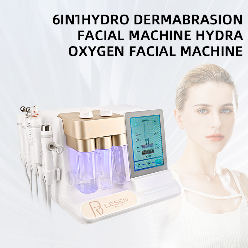 New 6 in 1 Hydradermabrasion Peeling Beauty Machine Peeling Machines Oxygen Firming Hydrotherapy Beauty Massager Facial Spa