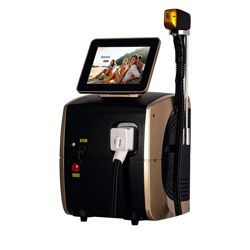 High Power Diode Laser SHR Hair Removal Machine755 808 1064 Wave Length Semiconductor Refrigeration Painless Hair Removal Device