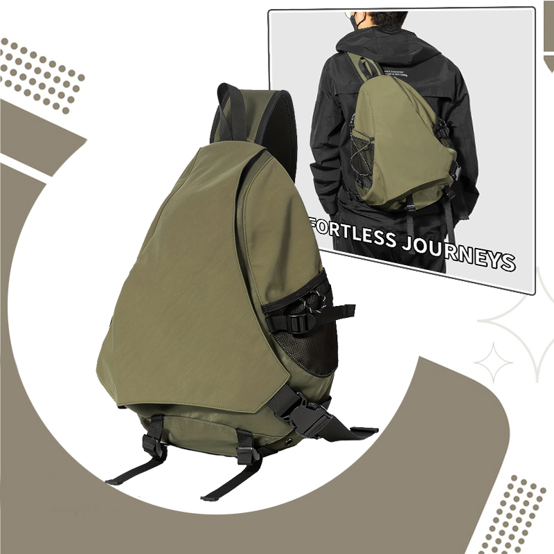 Crossbody Sling Bag for Men Portable Packable Adjustable & Detachable Shoulder Strap Ideal bag For TravelHiking Bike Riding Fits