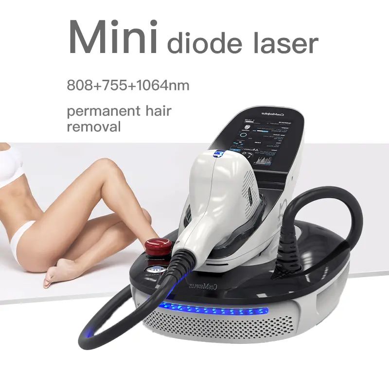 Mini 808nm Diode Laser Hair Removal Machine Painless Epilation Skin Rejuvenation Portable Home Use Beauty Device