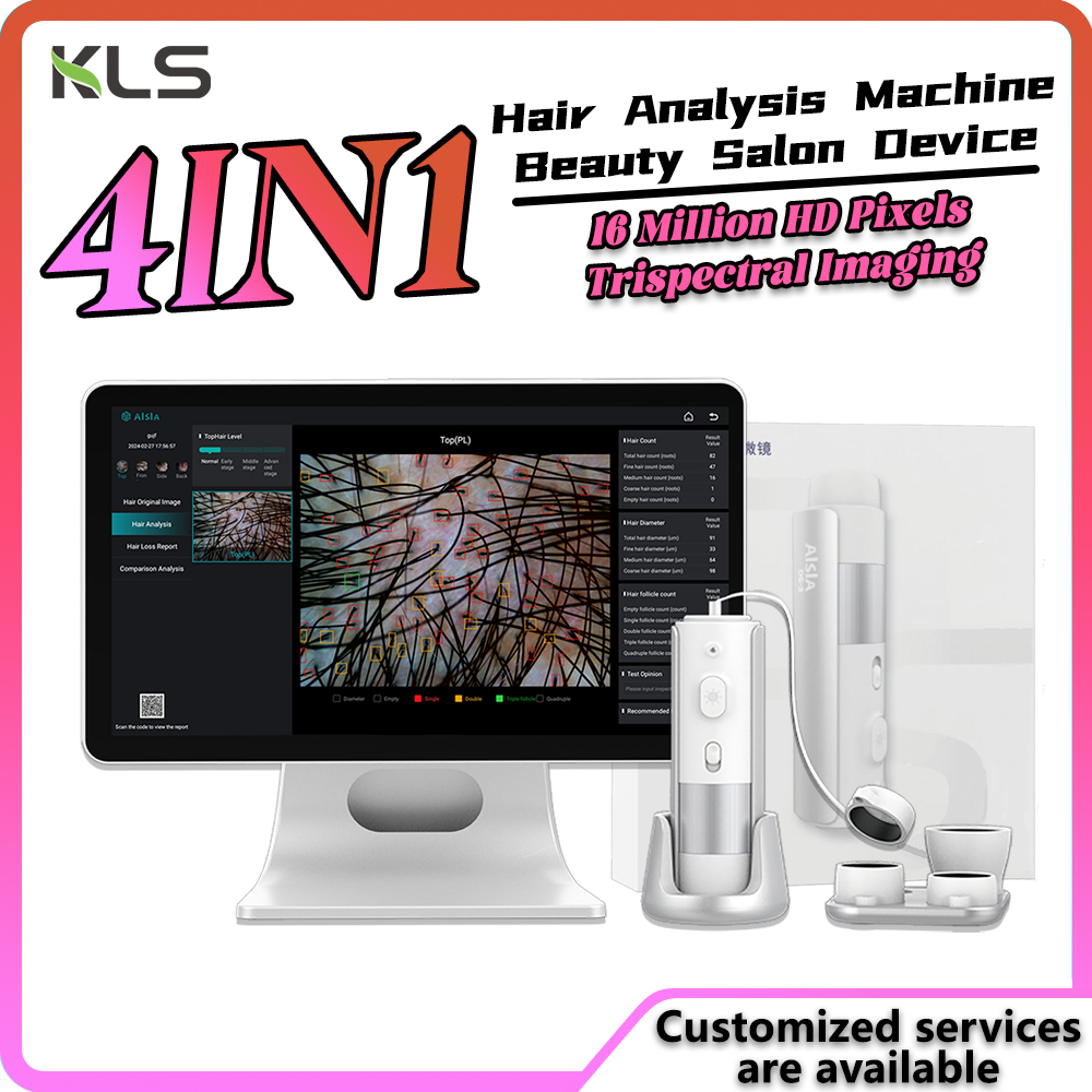 Hair Follicle Detection Skin Care And Scalp Hair Analyzer Machine Professional High Quality HD Pixels Trispectral Imaging