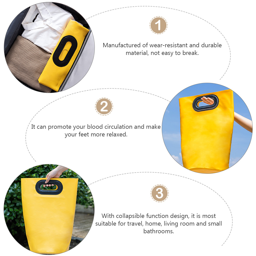 Collapsible Bath Bucket Portable Spa Basin for Travel Home Soak Container with Handle Durable Foldable Foot Tub Foot for Parents