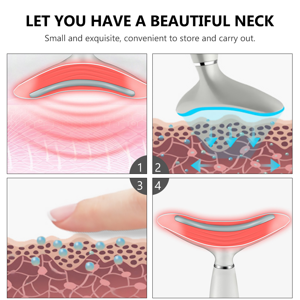 Anti Wrinkle Beauty Device Neckline Slimmer Portable Massager USB Rechargeable Forehead Lines Remover Skin Tightener Neck Care