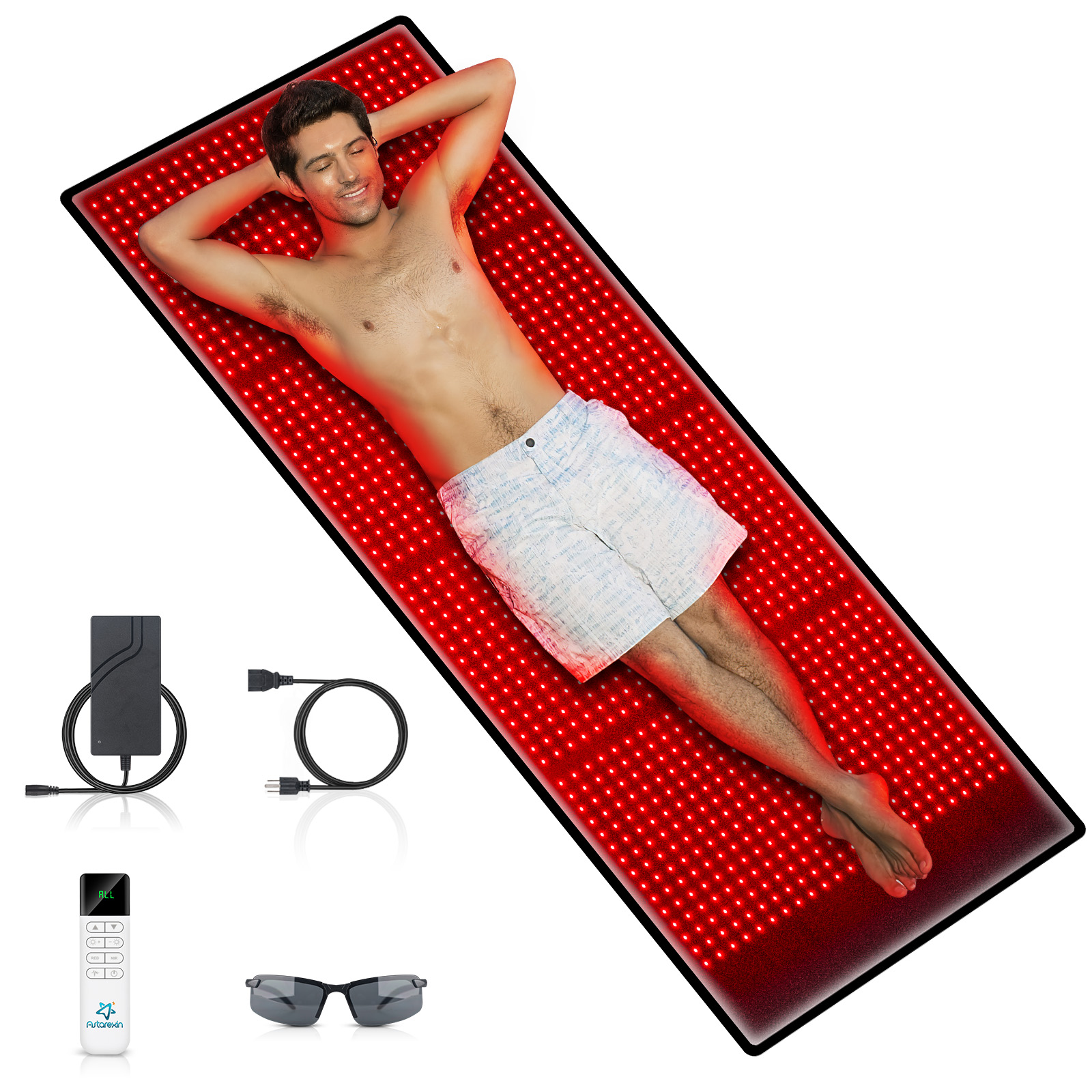 Red Light Mat 1440 LEDs Infrared Light Pad Blanket 850nm Near Infrared Light Device Large Pad For Body Pain Relief Power 95-160W
