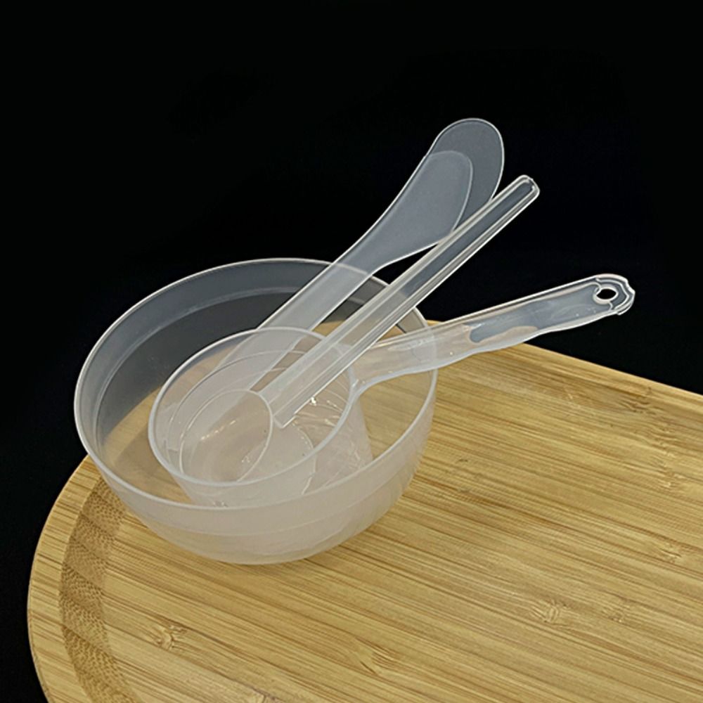 4Pcs/Set Makeup Tools DIY Face Mask Mixing Bowl Set Mini Plastic Facial Mask Spatula Tool Reusable Soft Skin Care Tool