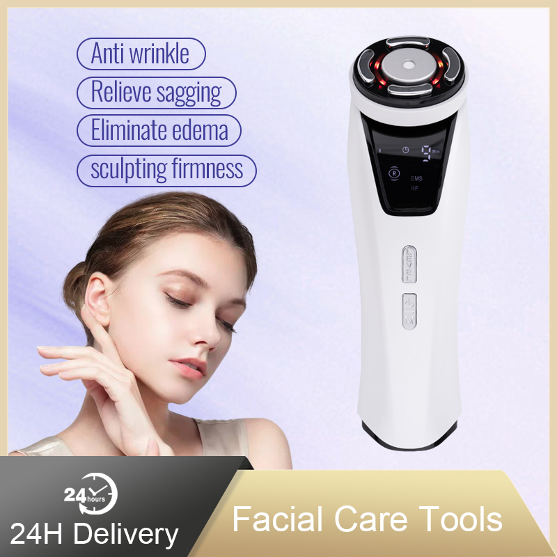 Face Lifting Massager EMS Facial Microcurrents Facial Massager LED Light Therapy Skin Tighten Machine Anti-aging Facial Massager