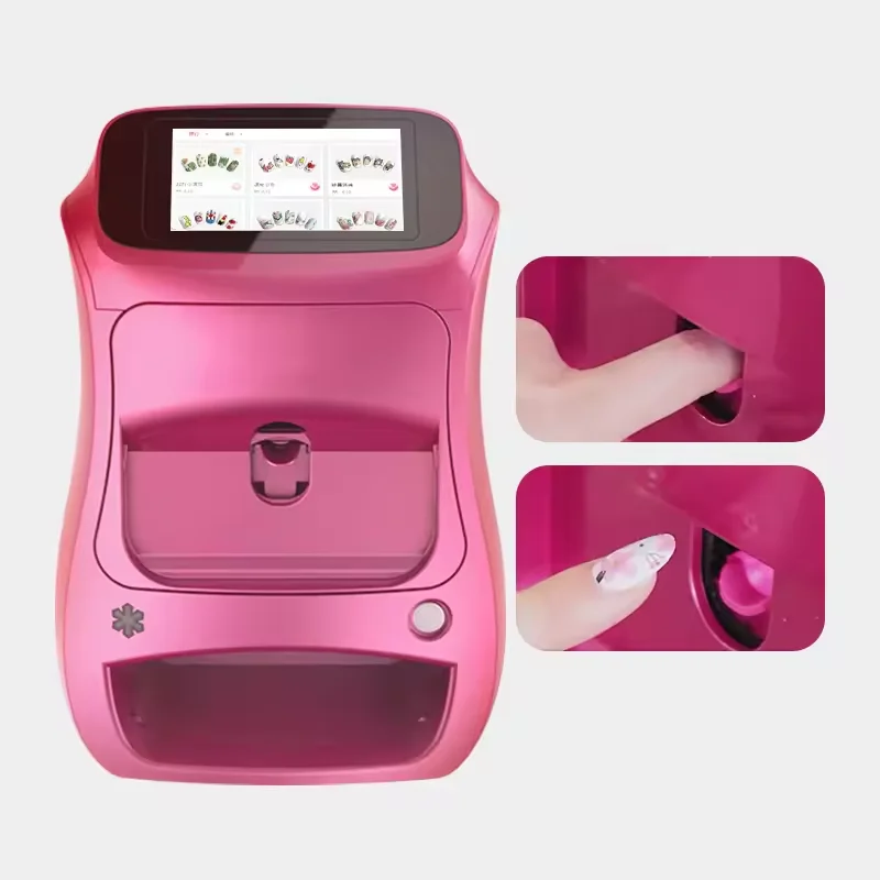 Portable Nail Printer,Small Touch Screen Control WIFI Connection, Automatic Intelligent 3d Art Design Home Nail Printing Machine