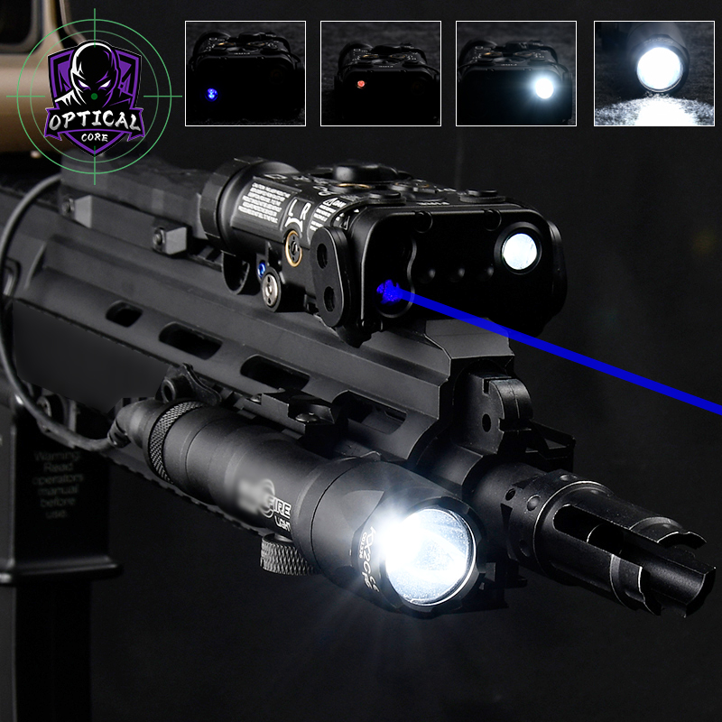 WADSN All Metal NGAL Laser Pointer Full-Function With Surefir SF M300A M600C Scout Light With Dual Remote Pressure Switch Set