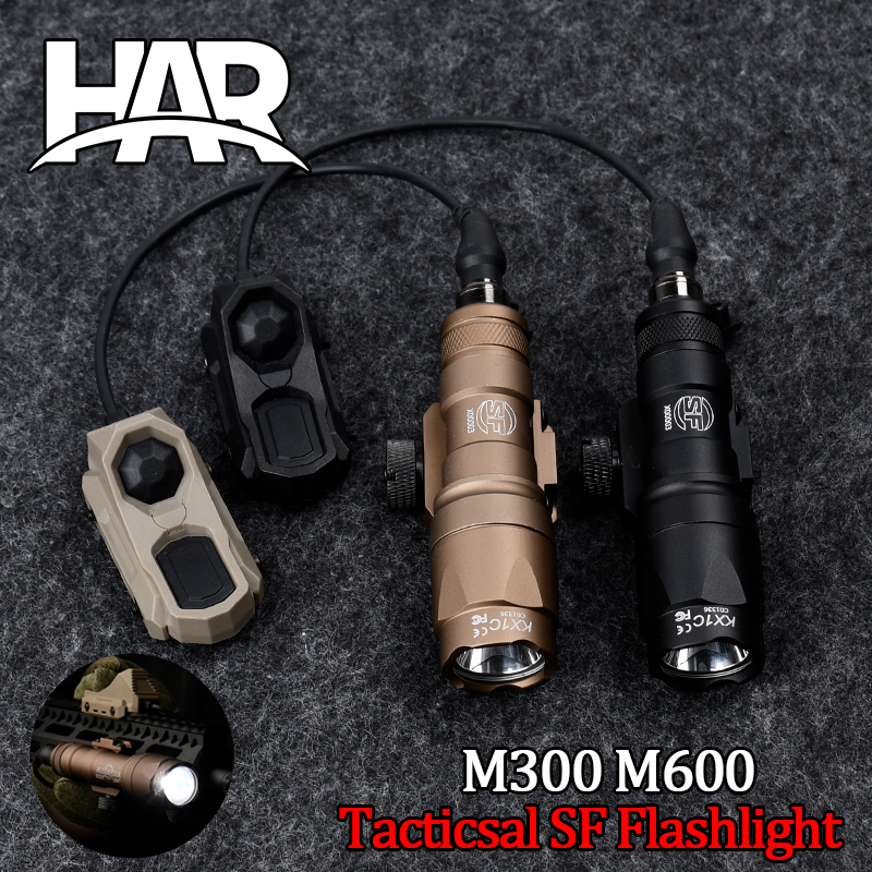 Surefir M300 M600 Flashlight With AXON Dual Function Remote Pressure Switch MLOK KEYMOD Fit 20mm Rail Hunting Tactical Airsoft