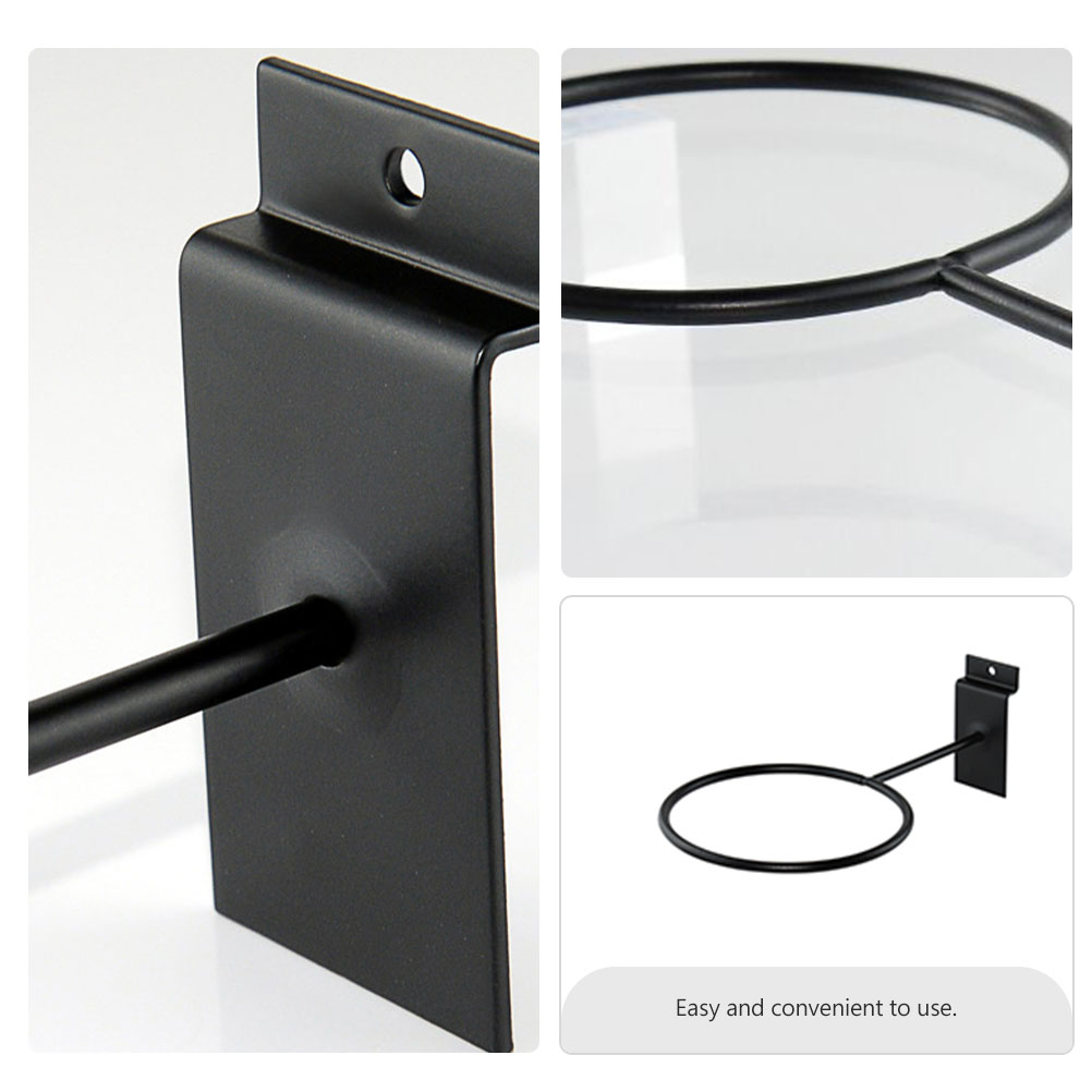 Wall-mounted Ball Rack Heavy Duty Iron Sports Storage Organizer Hat Display Stand for Home Mall Use Durable