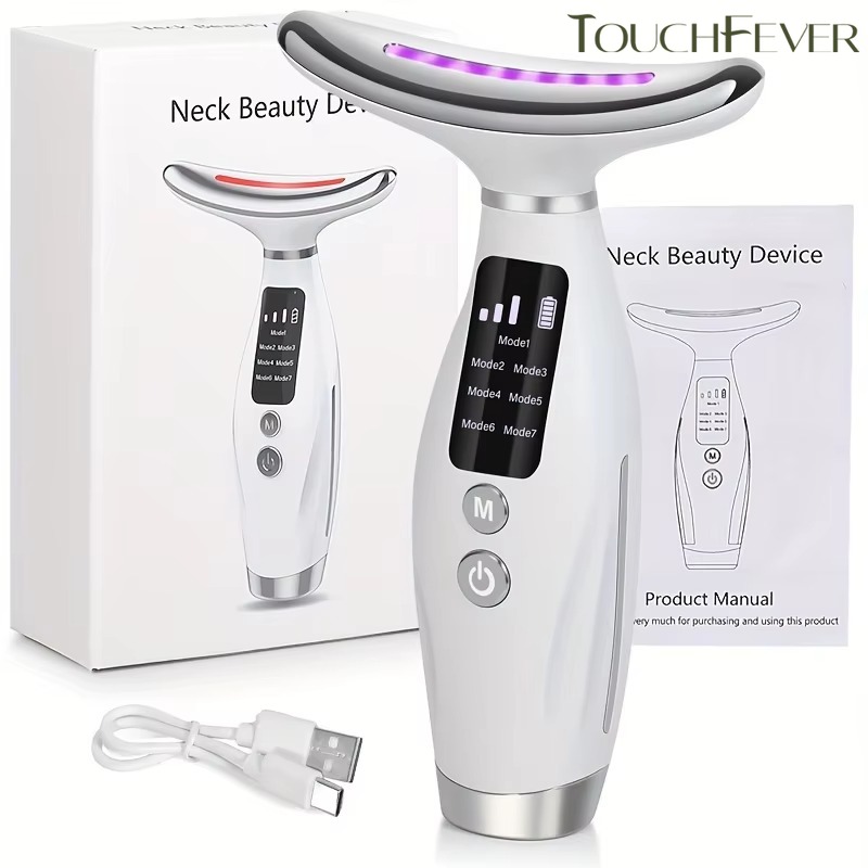 Neck Face Massager Portable Facial Massager for Enhanced Face Neck and Shoulder Care with Vibrating and Warming Function