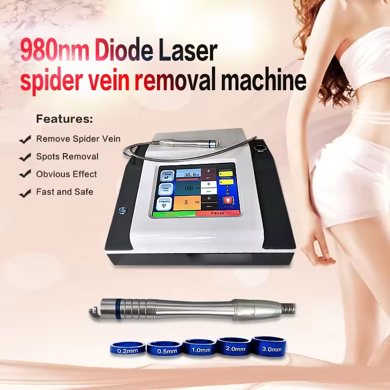980nm Diode Laser Machine Vascular Therapy Blood Vessel Spider Veins Removal Nail Fungus Treatment Professional Beauty Machine