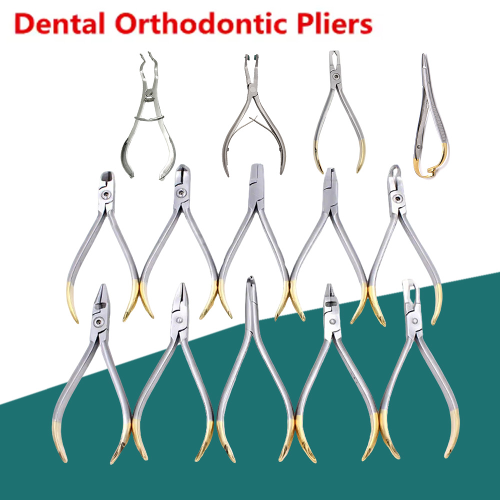 Dental Orthodontic Toolkit - Featuring Lingual Wire Niti Cinch Back Plier, Needle Holder for Suturing & Sharp End Cutting Pliers