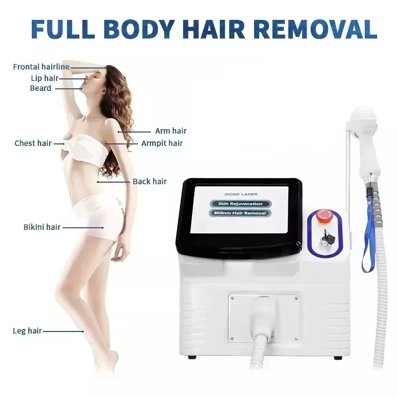 Professional 808nm Diode Laser Hair Removal Machine SHR Painless Permanent Hair Removal Device for Beauty Salons And Clinics