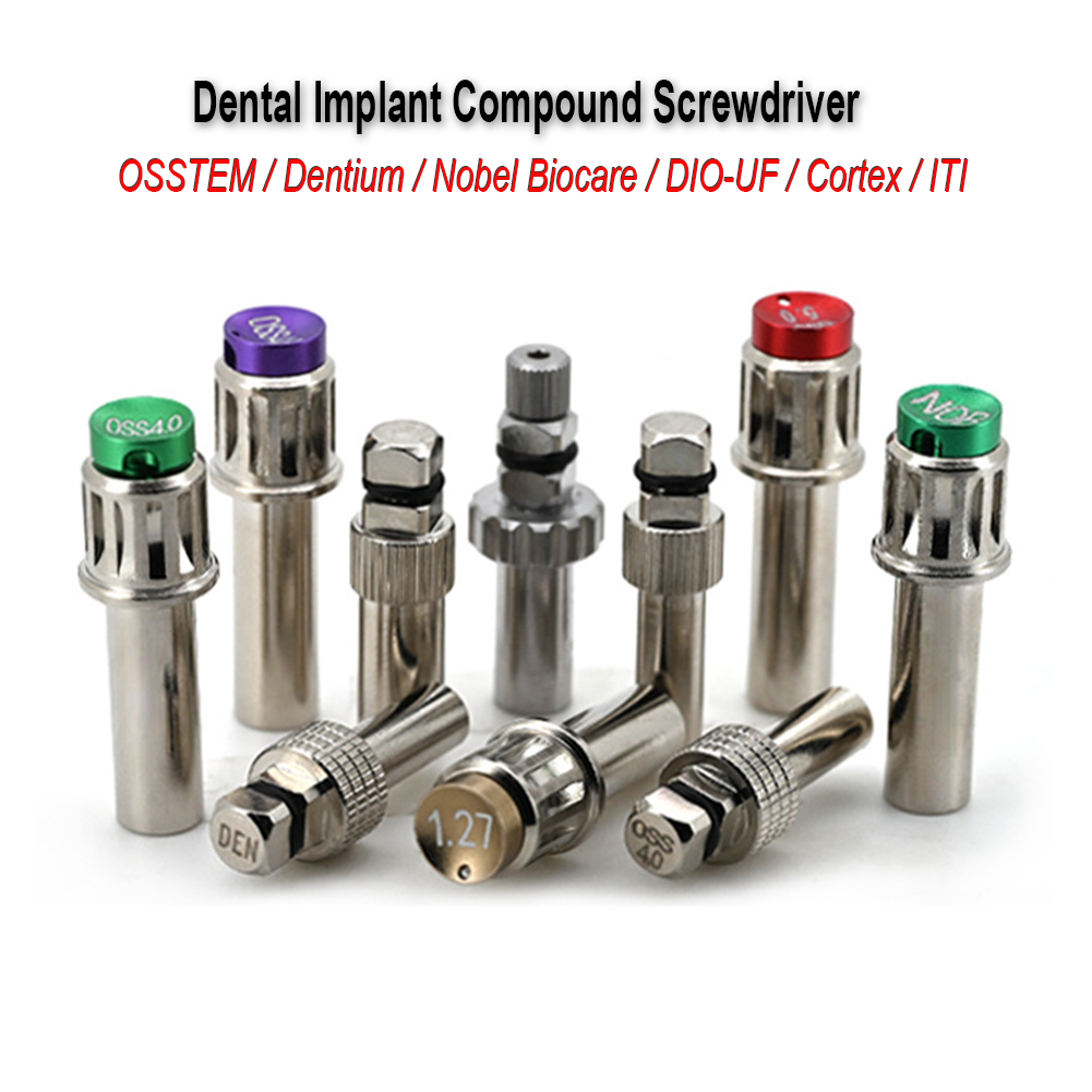 Dental Implant Compound Screwdriver OSS Dentium Nobel Straight Ratchet Abutment Driver Torque Wrench Dentist Precision Locator