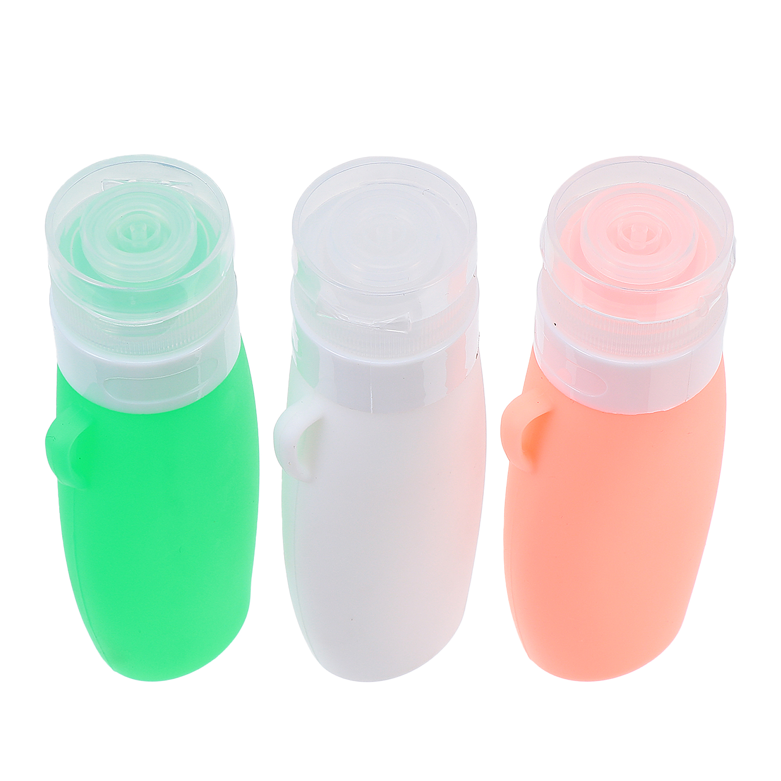 3 Pcs 90ml Travel Toiletry Bottles Silicone Empty Lotion Container Accessories Portable Cosmetics Shampoo HOLDER