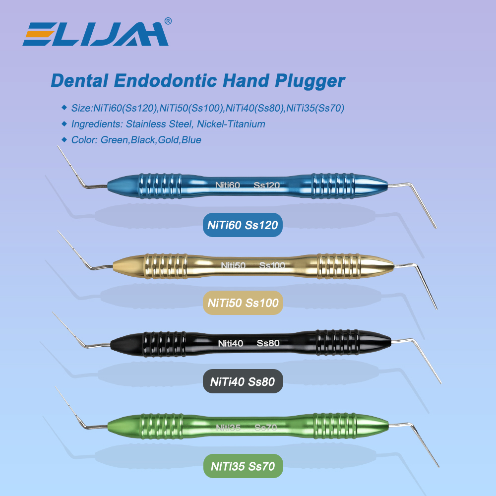 Dental Endodontic Hand Plugger Dental Gutta Percha Filler Oral Root Canal Filler Endo Hand Plugger Vertical Pressure Instrument