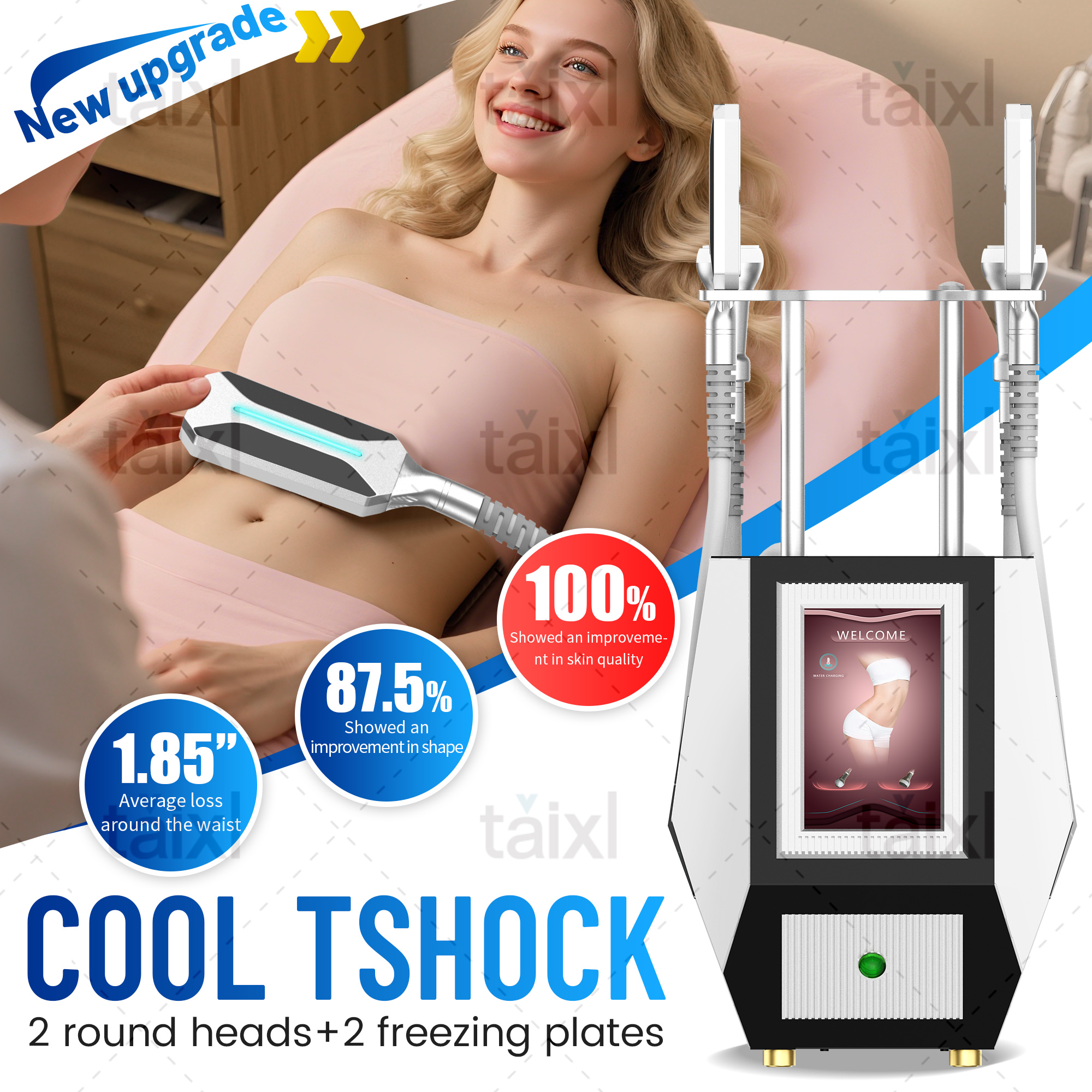 Cool Tshock Body Shaper CoolSculpting Fat Removal Skin Tightening Cellulite Reduction Cryotherapy Device