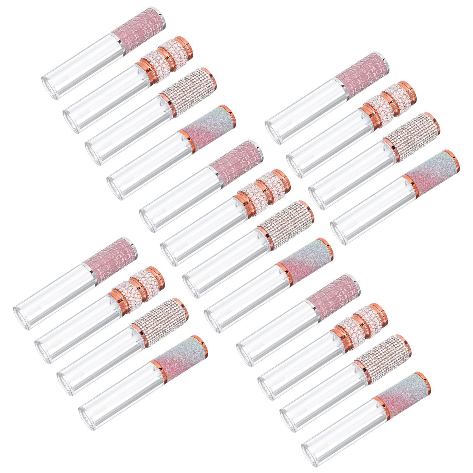 20 Pcs Lip Gloss Tubes Empty Bottles Fashionable ABS Material Lightweight Travel Size DIY Projects Reusable Containers
