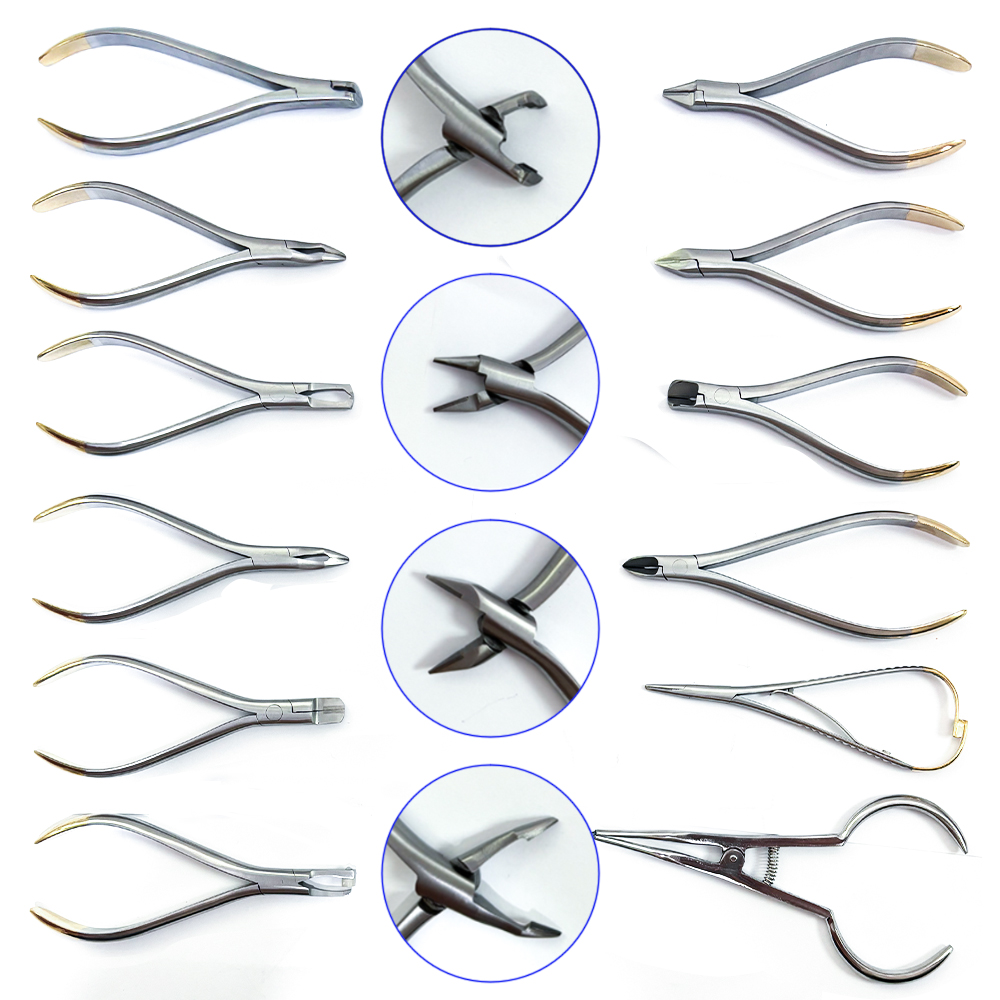 18Pcs Orthodontic Pliers Set - Tungsten Carbide TC Forceps for Bracket Positioning, Wire Bending & Ligature, Dental Surgical Ins