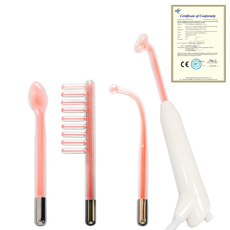 High Frequency Facial Machine Electrotherapy Wand Acne Spot Remover Home Spa Beauty Facial Therapy Wand Tool