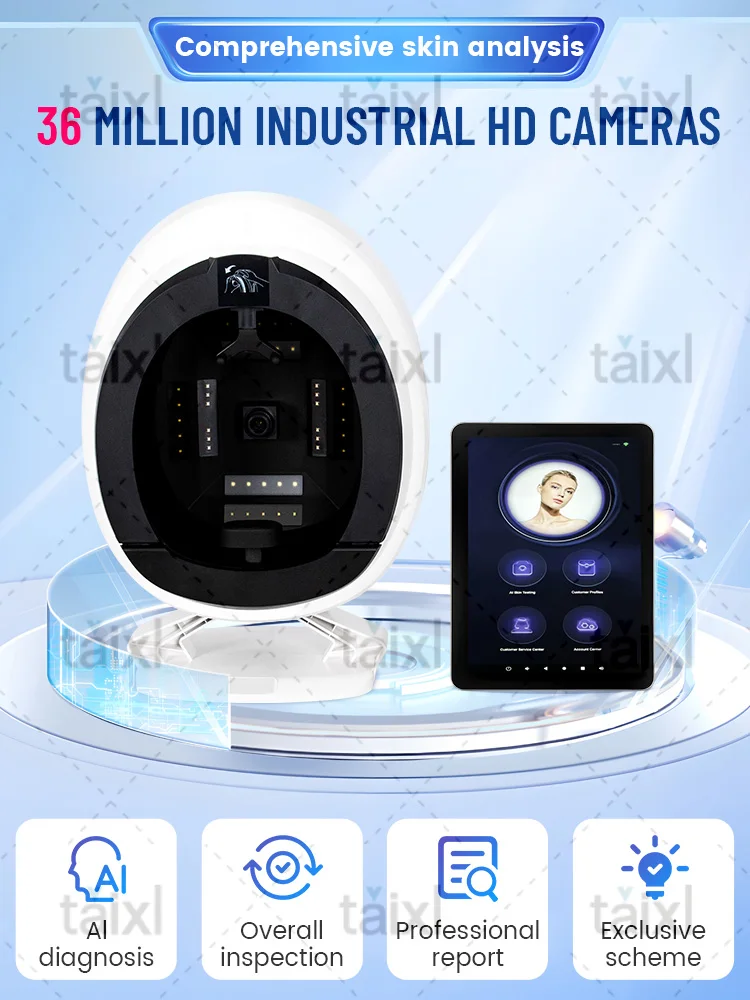 Professional 9-Spectral Skin Analyzer with AI Intelligent Algorithm 3D Facial Scanning Digital Face AISIA Skin Care Device