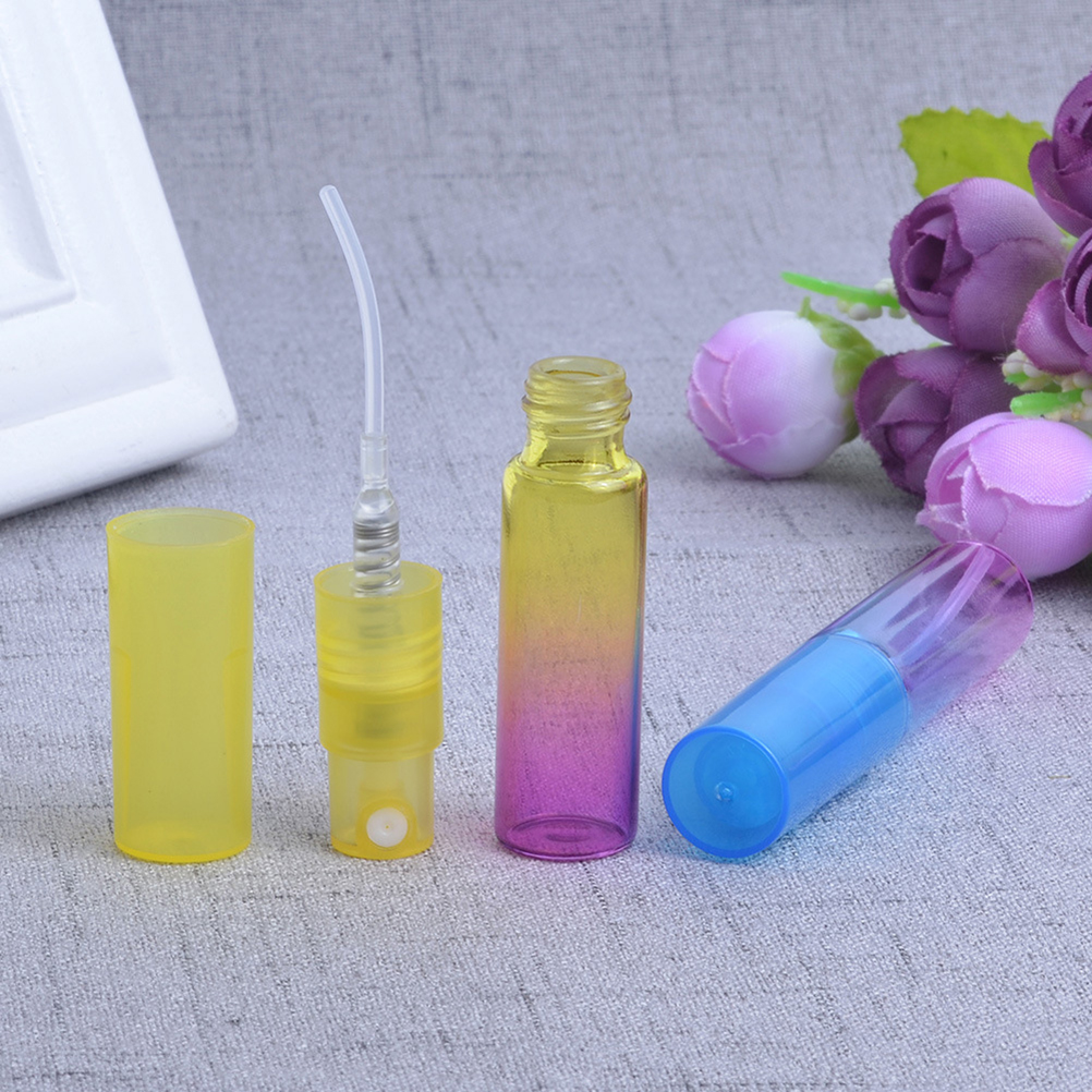 12pcs Spray Bottle Gradient Travel Makeup HOLDER Portable Reusable Compact Eco Friendly Storage Containers Fine Mist for Alcohol