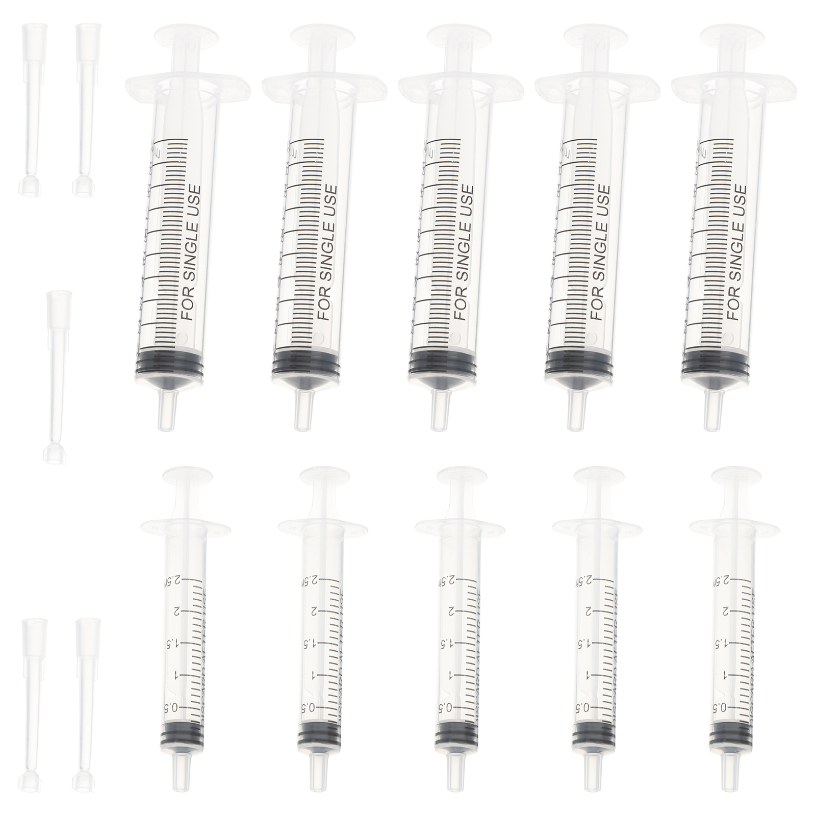 10pcs Perfume Dispenser 2 5ml Long Tips 10ml Short Tips Sealed Syringe for Travel Refill Liquid Transfer Tool Plastic
