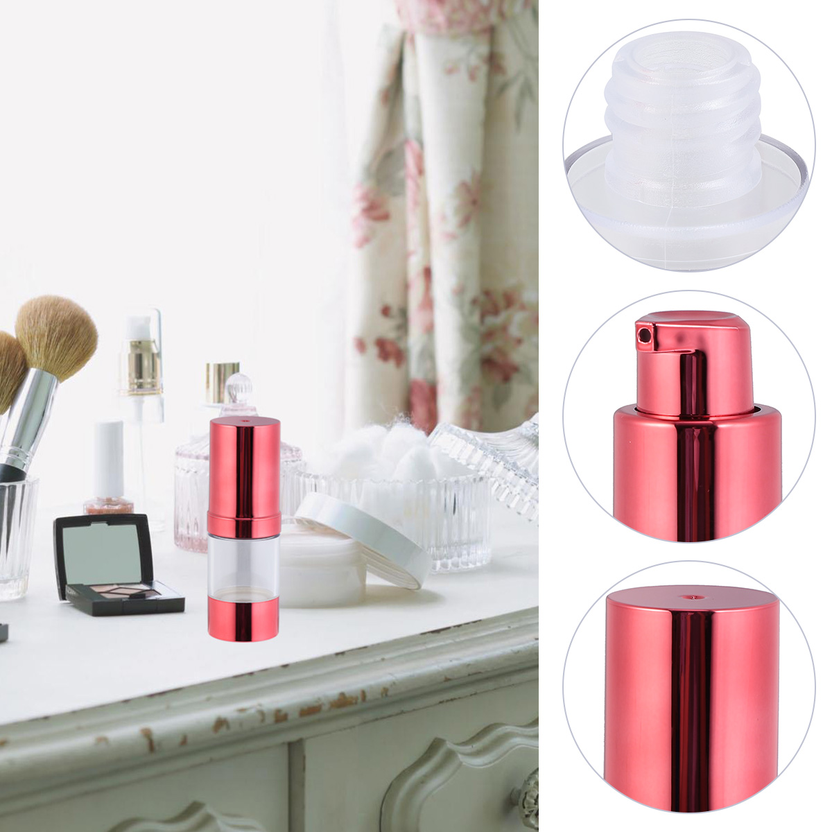 6pcs Bottles Durable Travel ABS PP Pet Leak Proof Empty Subpackaging Bottles Lightweight Storage For Lotion Shampoo