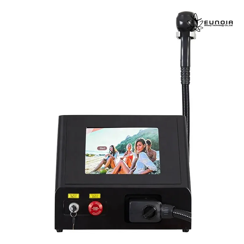 Portable 808nm diode laser hair removal device for painless permanent hair removal. Professional beauty equipment.