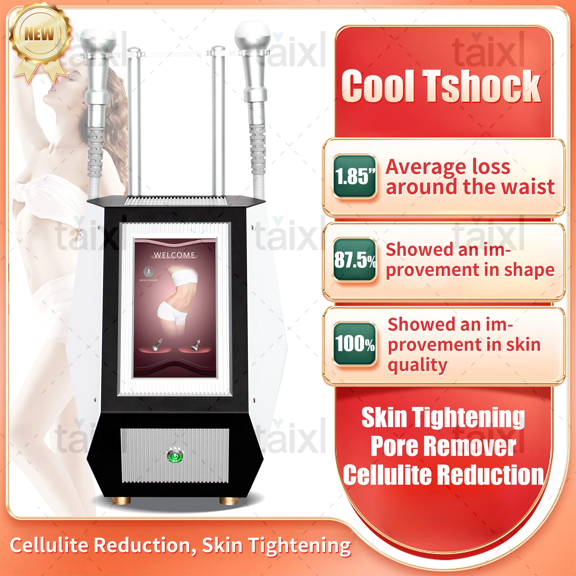 New Tshock Hot and Cold Tightening Freeze Portable Weight Loss Stretching Body Contour Skin and Slimming