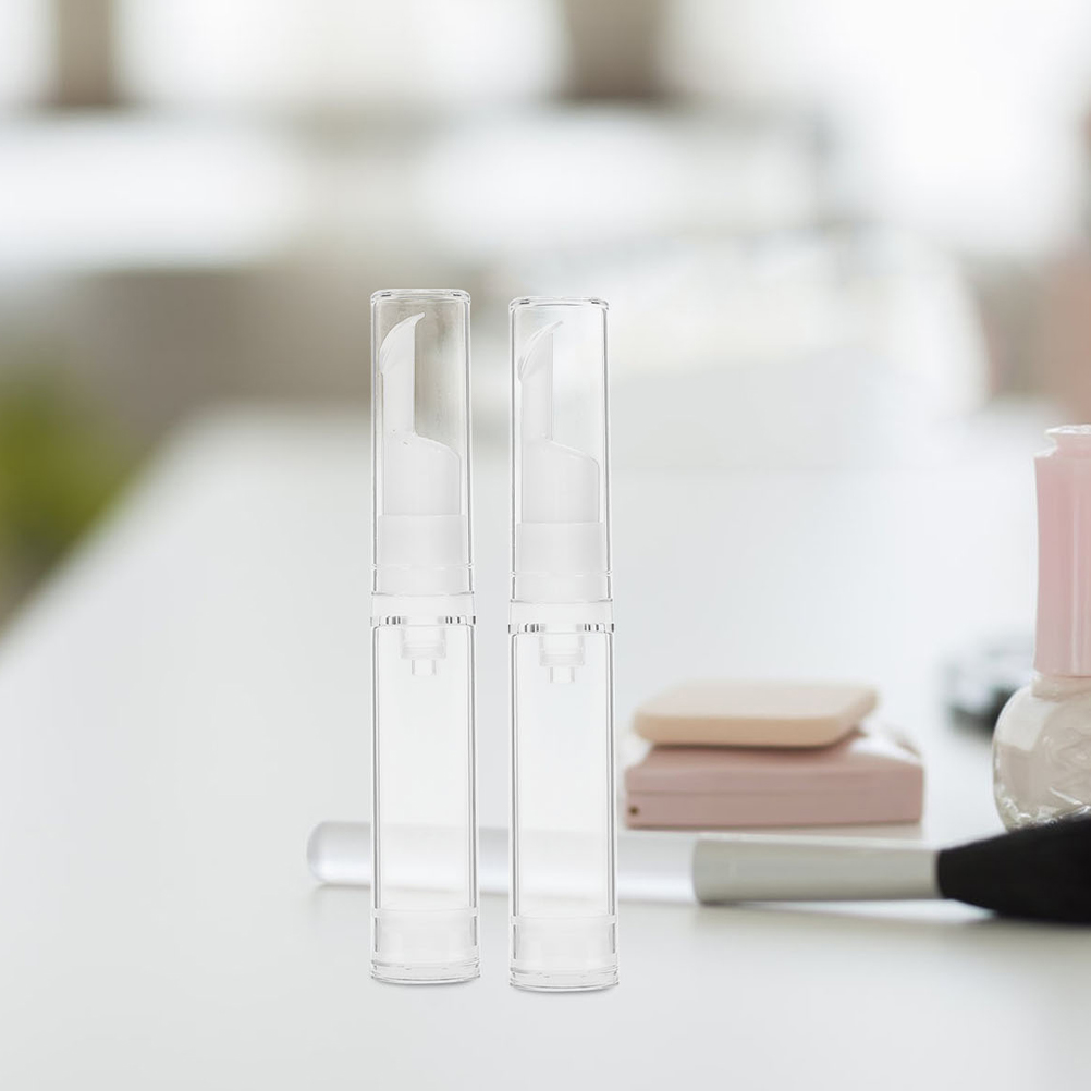 12 Pcs Duckbilli Liquid Foundation Bottling Travel Bottles for Toiletries Portable Makeup Vacuum Pump As Refillable Containers