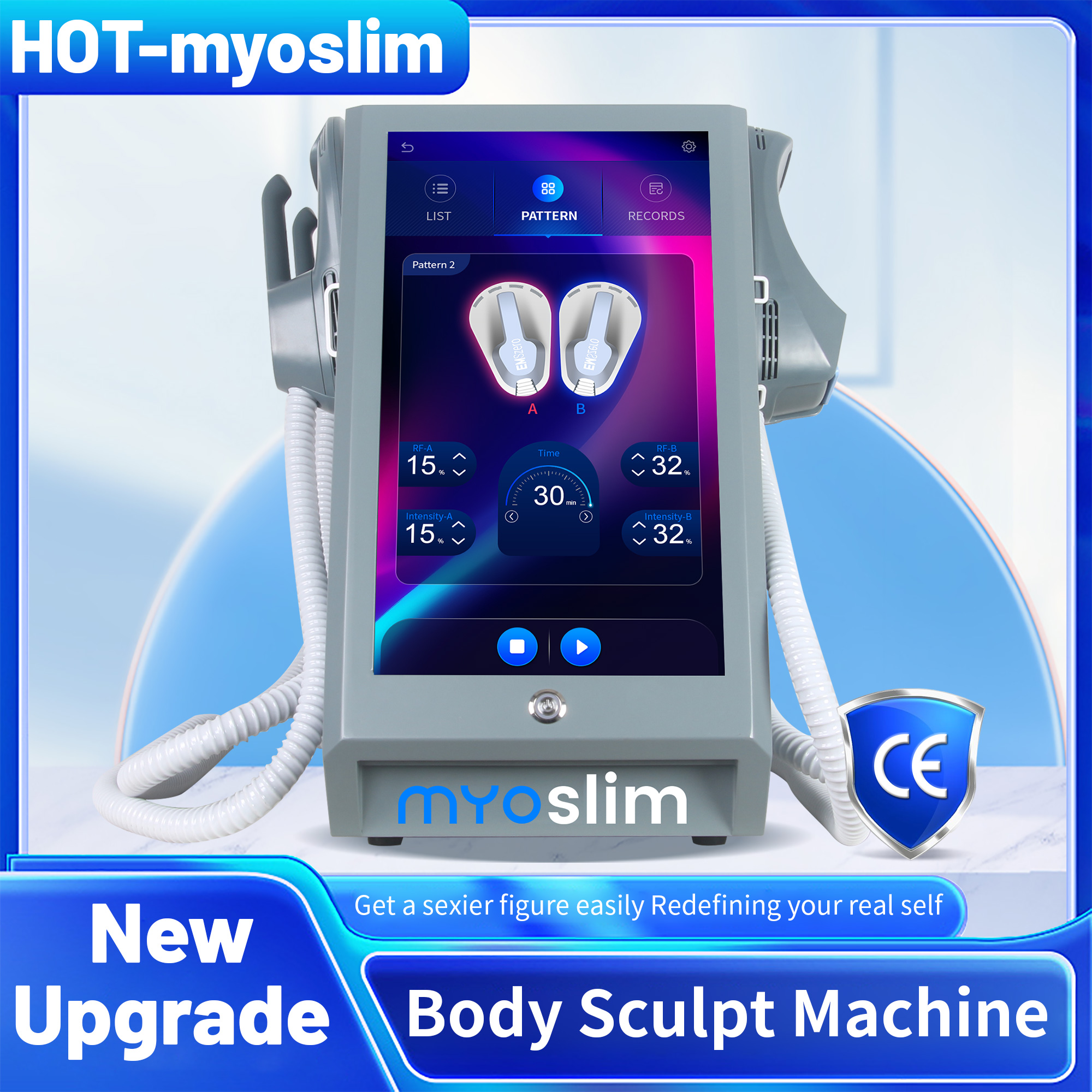 15 Tesla200HZ NEO MYOSlim Slimming Machine Lose Weight Nova EMS Electro Muscle Stimulation Body Sculpt Butt Build