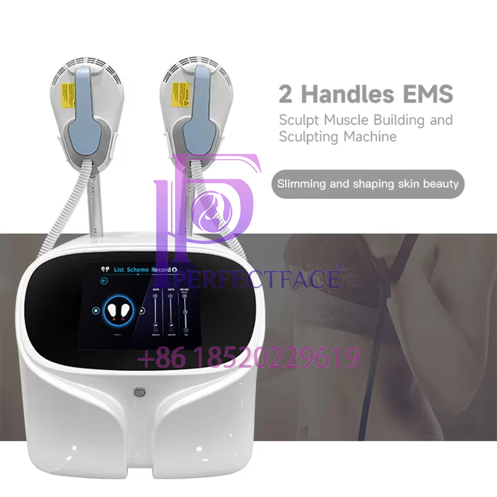 Professional EMS S3 Muscle Trainer - 2800W Body Sculpting Machine for Home Gym, HI-EMT Tech