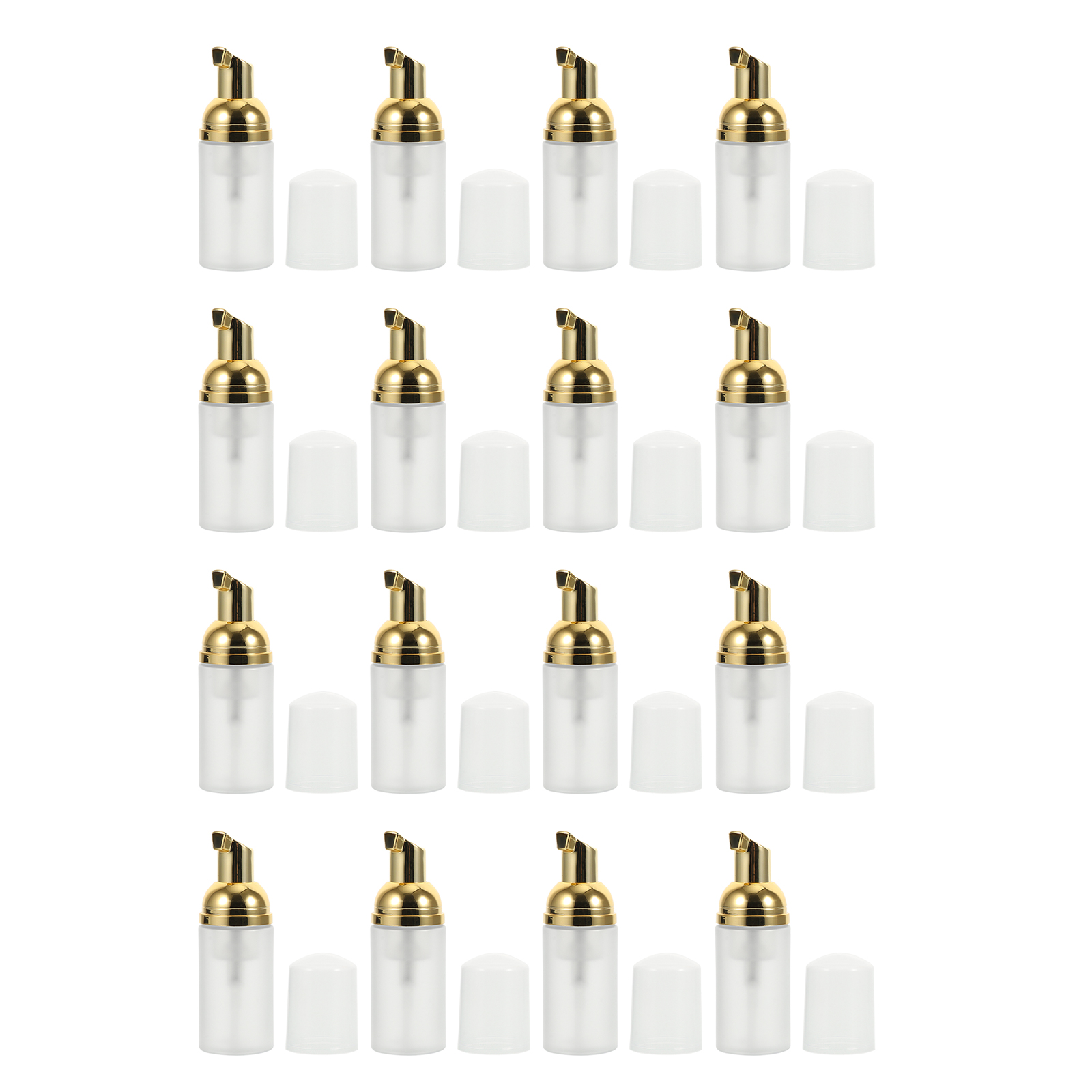 16pcs Foam Bottles PET Material Transparent Body Rich Mousse Portable Travel Size Empty Shampoo H Soap Dispenser