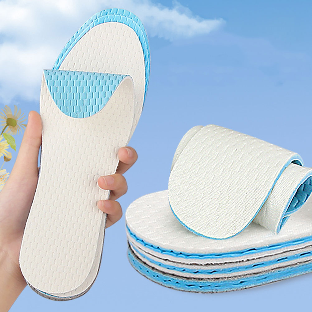 3 Pairs Insoles 39 40 Women's Breathable Sweat Absorbing Comfort Foot Care Shoe Inserts Daily Use Beige Gray Black