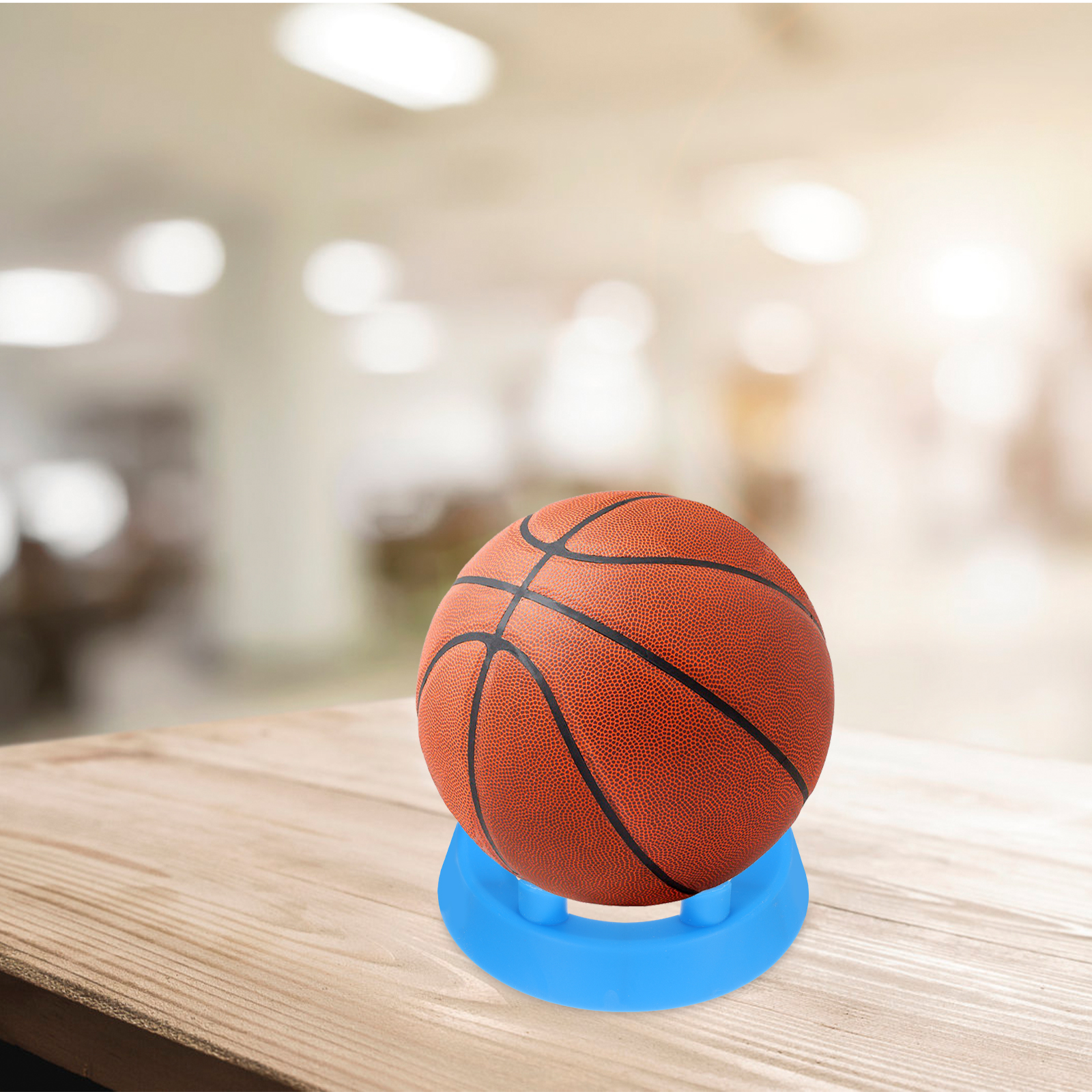 2Pcs Four Corner Ball Holder Blue Small Size Stable Sports Ball Rack for Football Basketball Volleyball Display Stand