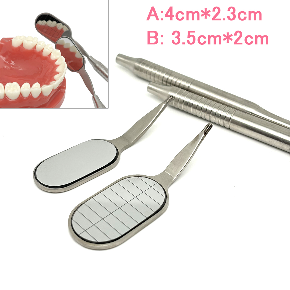 Dental Long shape Mouth Mirror Anti-fog Rhodium Mirrors Reflectors with Handle High Quality Dental Tools Oral Cleaning Tool