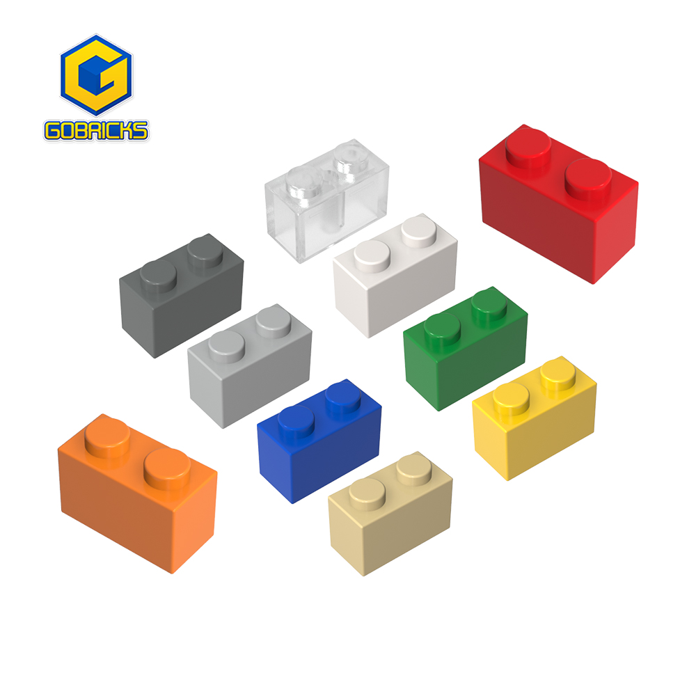 Gobricks 100PC 3004 MOC Parts Brick 1 x 2 Compatible Bricks DIY Assmble Building Blocks Particle Kid Puzzle For Kids Toy Gift