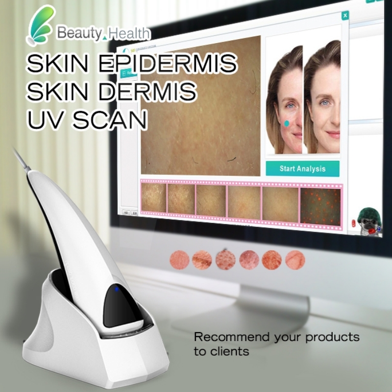 2025 Portable Aesthetic Skin Analyzer Smart Detector Facial Scanner Machine Skin Moisture Analyzer Skin Microscope