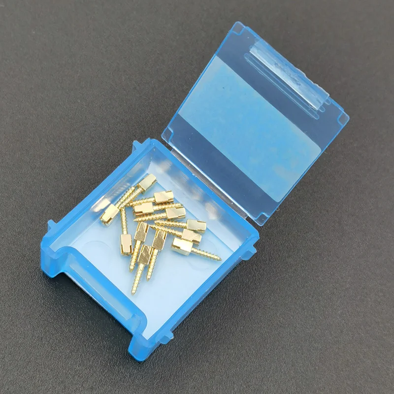 12pcs Stainless Steel Dental Gold Plated Screw Post S1 S2 S3 L1 L2 Dental Screw Posts M1 M2 M3 Dentist Materials Dental Supplies