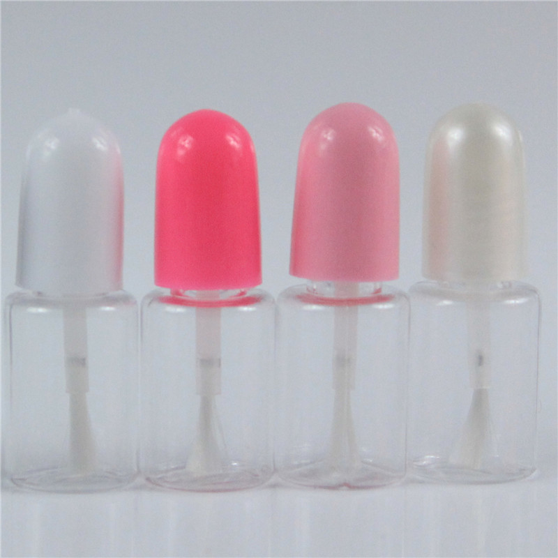 50pcs/lot ABS Nail Polish Lid Empty Cosmetic Containers Bottles with Brush Nail Polish Bottles