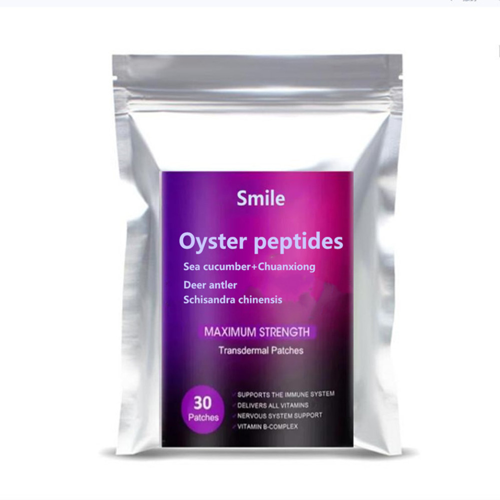 Hot sale 30 Patches Oyster peptides Salvia miltiorrhiza Extract kidney yang Improve energy and resist fatigue transdermal patch