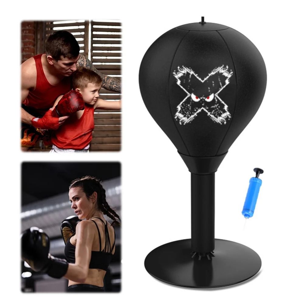 With Suction Cup Desktop Punching Bag Inflatable Wall Mountable Boxing Training Bag Physical Exercise Promote Development