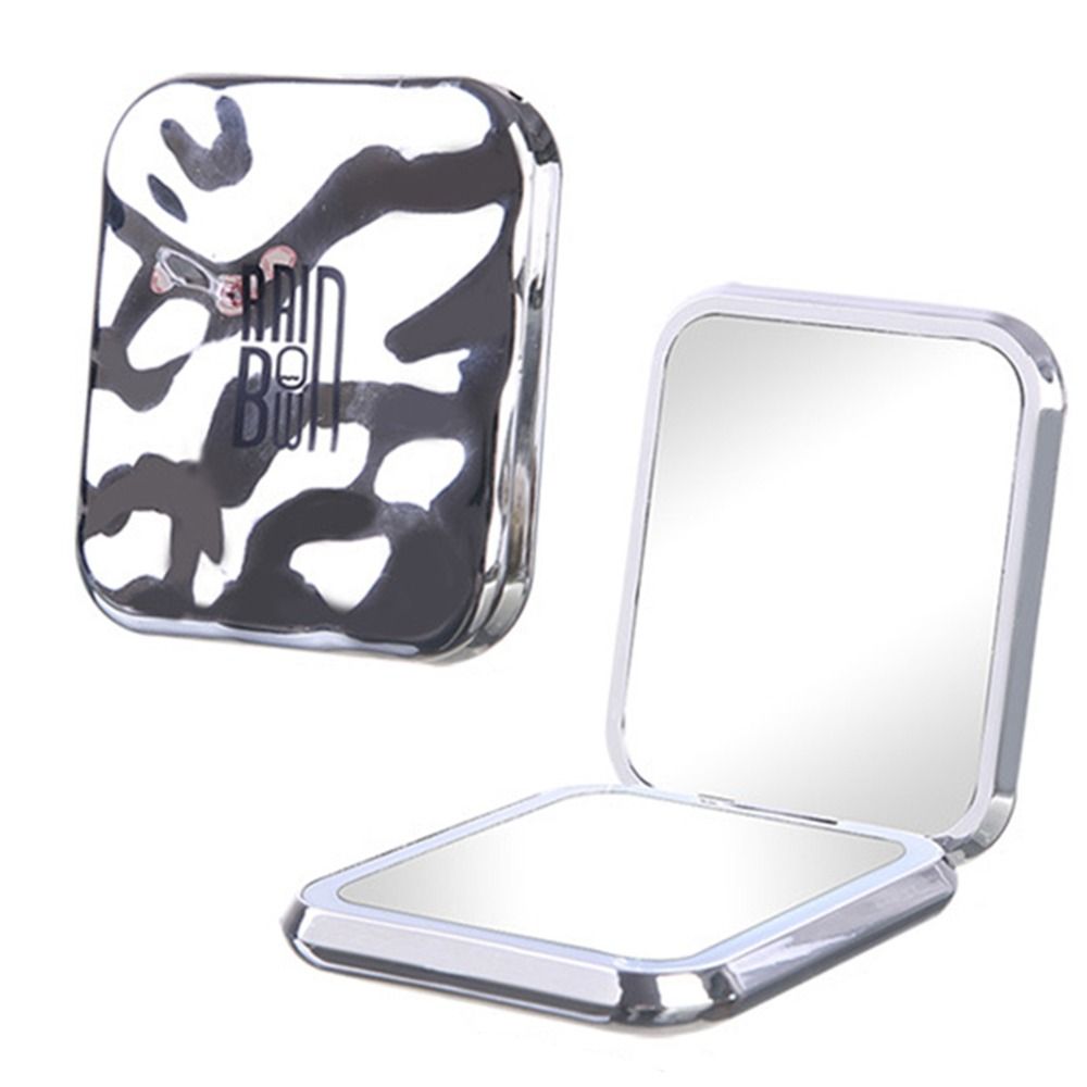 Gift Double Sided LED Makeup Mirror Plating Dimmable Pocket Mirror with Light Hand-held INS Travel Cosmetic Mirrors Bedroom