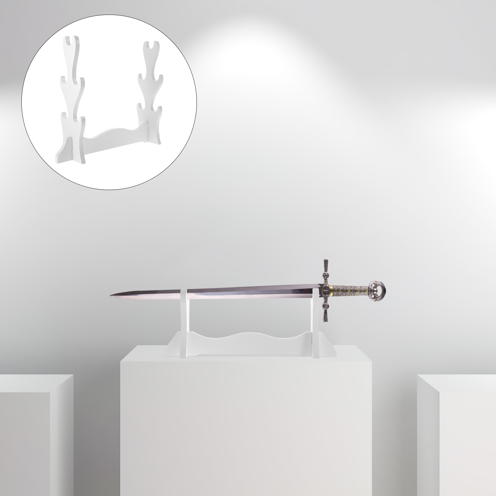 Wooden Sword Stand Bracket Household Holder Tabletop Decorative Desktop Brackets