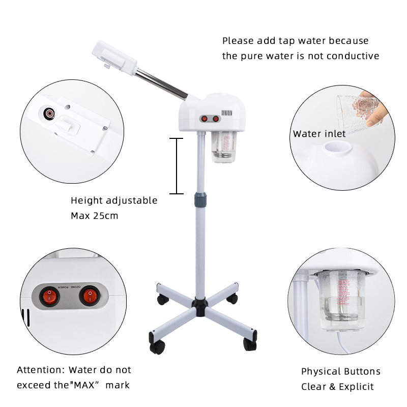 Skin Care Hot Facial Steamer Warm Mist Humidifier With Ozone for Face Deep Cleaning Vaporizer Whitening Salon Home Spa Sprayer